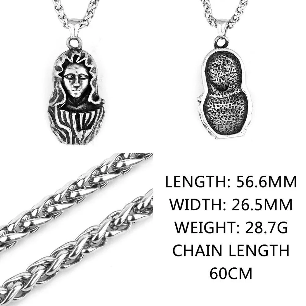 ❤️Virgin Mary Stainless Steel Unisex Pendant Necklace, GP1231473